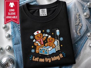 Gingerbread Nurse Hospital Bed funny shirt - photo 3
