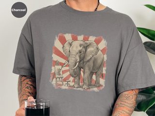 Elephant Painting Mouse funny shirt - photo 1