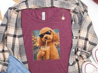 Cockapoo Iced Coffee Cool Dog doodle dog shirt - photo 7