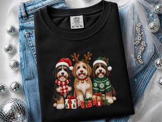 Christmas Bernedoodle Dogs Trio doodle dog shirt - photo 2