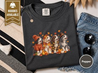 Autumn Sheepadoodles With Pumpkins doodle dog shirt - photo 4