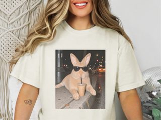 Cool Bunny Sunglasses Iced Coffee funny shirt - photo 8