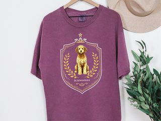 Comfort Colors Schnoodle royal Crest doodle dog shirt - photo 5