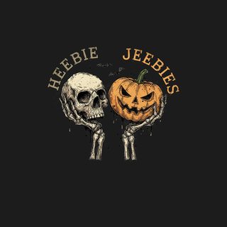 Skull Pumpkin Heebie Jeebies Spooky Comfort Colors Halloween Horror Tee