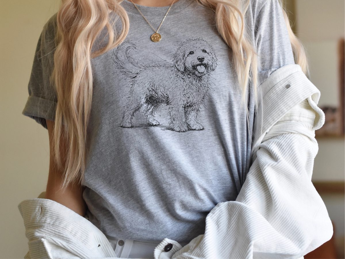 Golden Doodle Sketch Art Print for Doodle Lovers & Dog Moms