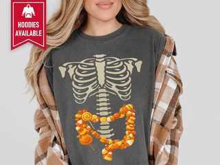 Candy Corn Skeleton Intestines funny shirt - photo 3