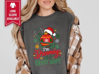 Nurse Christmas Stethoscope Quiet Shift funny shirt - photo 4