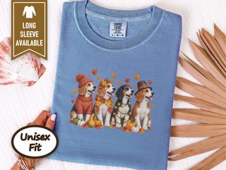 Four Beagle Autumn Dogs doodle dog shirt - photo 7