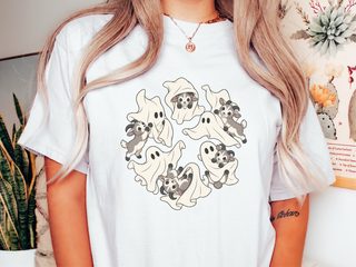 Cute Ghost Playing Baby Goat funny shirt - photo 1