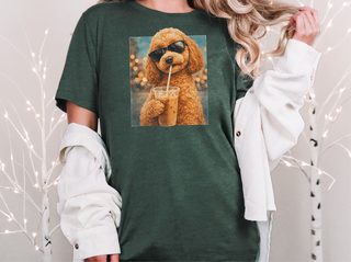 Cavapoo Iced Coffee Cool Dog doodle dog shirt - photo 3