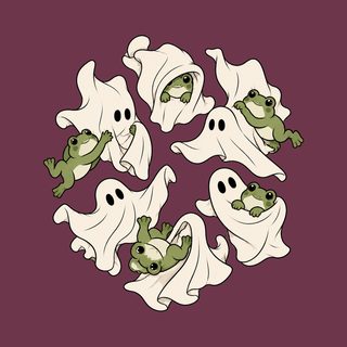 Ghosts Playing With Sir Froggy Cute Ghost Gift Frog Lover Shirt