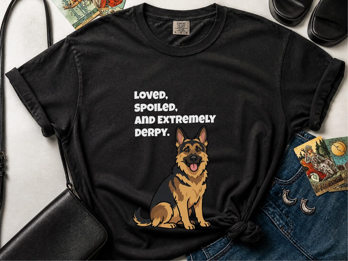 Derpy German Shepherd GSD Mom Shirt Comfort Colors Dog Lover Gift
