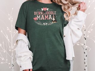 Bernedoodle Mama Heart Dog Bone Crest doodle dog shirt - photo 3