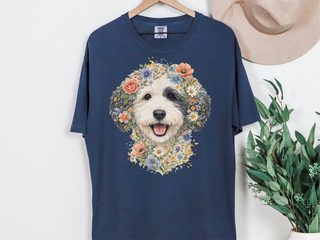 Comfort Colors Sheepadoodle Floral Face doodle dog shirt - photo 8