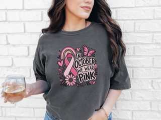 Pink Ribbon Butterfly Boho Rainbow funny shirt - photo 6