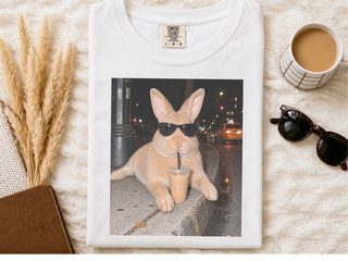 Cool Bunny Sunglasses Iced Coffee funny shirt - photo 1