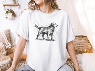 Labrador Retriever Sketch funny shirt - photo 3