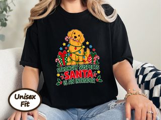 Golden Retriever Santa Intruder doodle dog shirt - photo 1