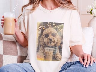 Time For Coffee doodle dog shirt - photo 7