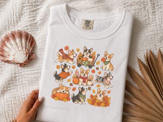 Autumn Corgi Dog Activities doodle dog shirt - photo 3