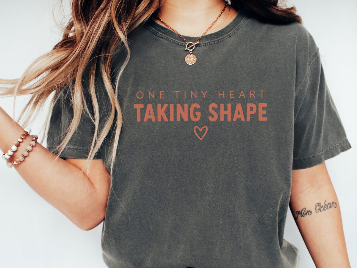 One Tiny Heart Taking Shape Shirt Comfort Colors Expecting Mom Tee