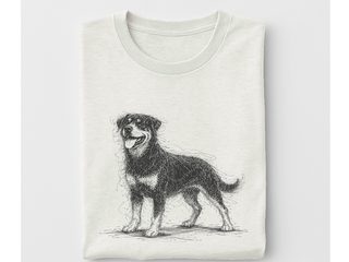 Rottweiler Sketch funny shirt - photo 8