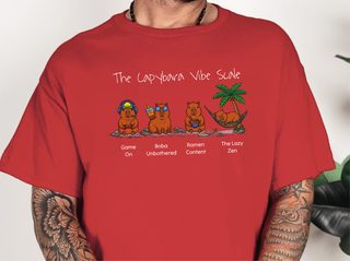 Capybara Vibe Scale Gamer Boba Ramen Relaxing funny shirt - photo 5