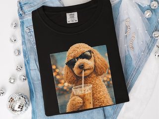 Comfort Colors Labradoodle Iced Coffee Cool Dog doodle dog shirt - photo 2