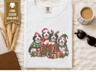 Sheepadoodles In Christmas Sleigh doodle dog shirt - photo 1