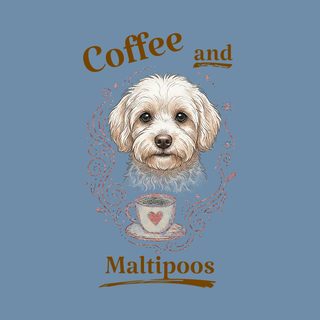Comfort Colors Coffee And Maltipoos Tee - Maltipoo Dog Mom Gift
