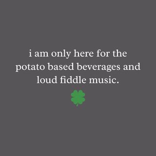 St. Patrick's Day Potato Vodka Fiddle Music Introvert Party Tee
