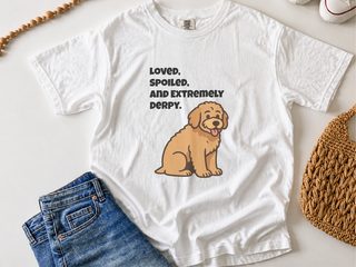 Derpy Golden Retriever doodle dog shirt - photo 1