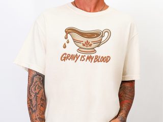 Gravy Is My Blood Embroidery funny shirt - photo 6