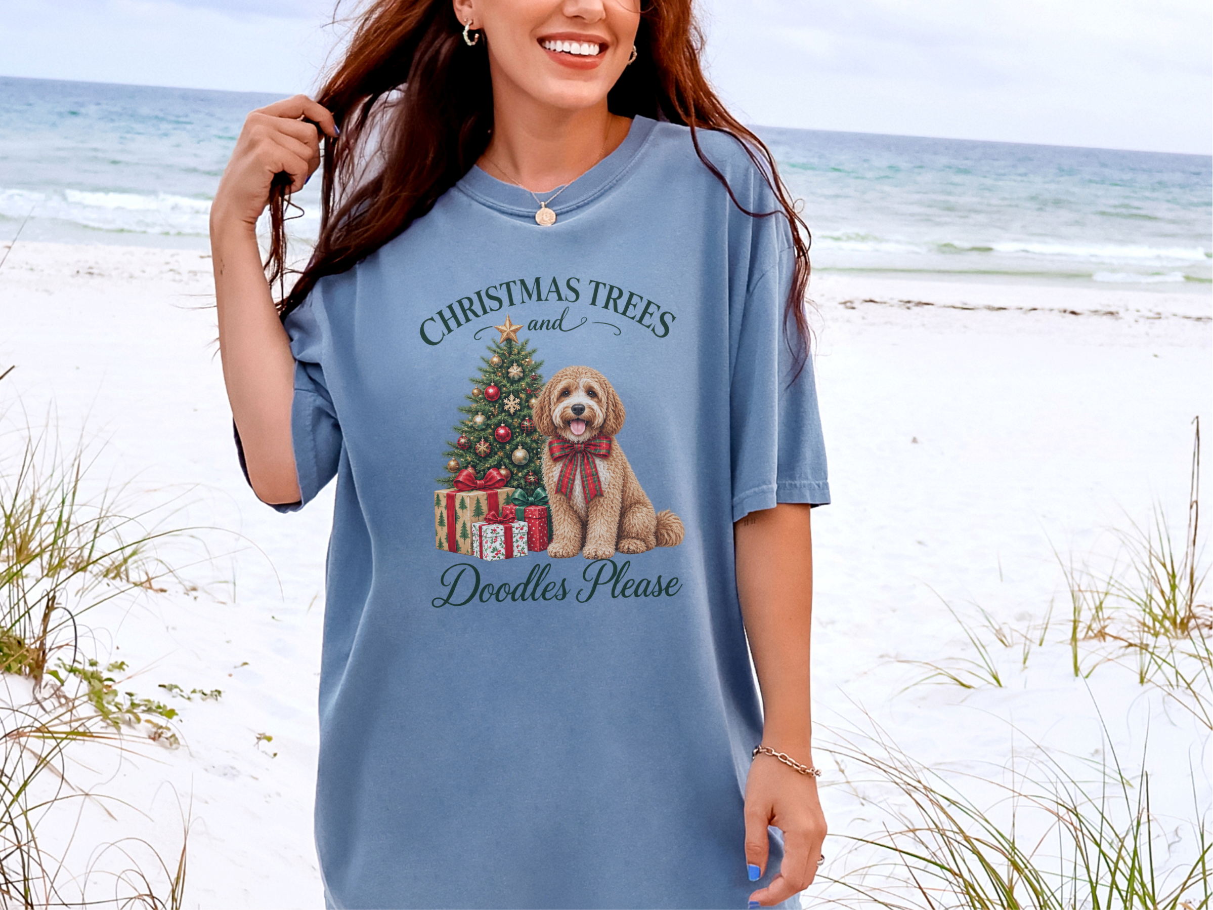 Cavapoo Christmas Tree doodle dog shirt - photo 7