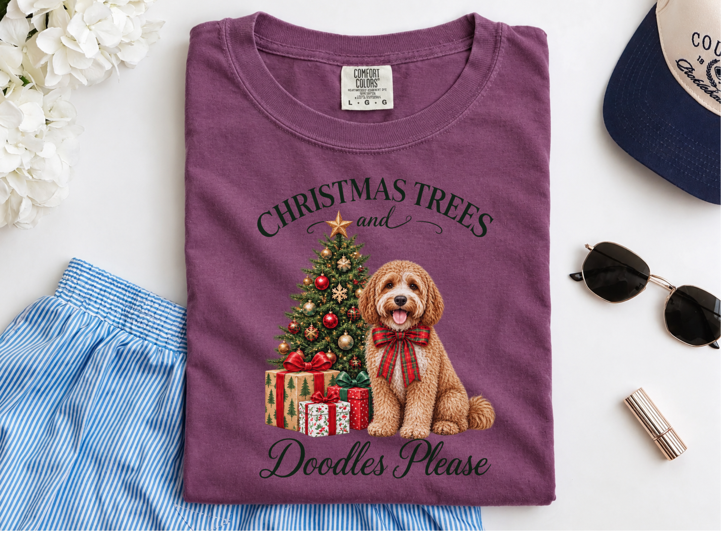 Cavapoo Christmas Tree doodle dog shirt - photo 5