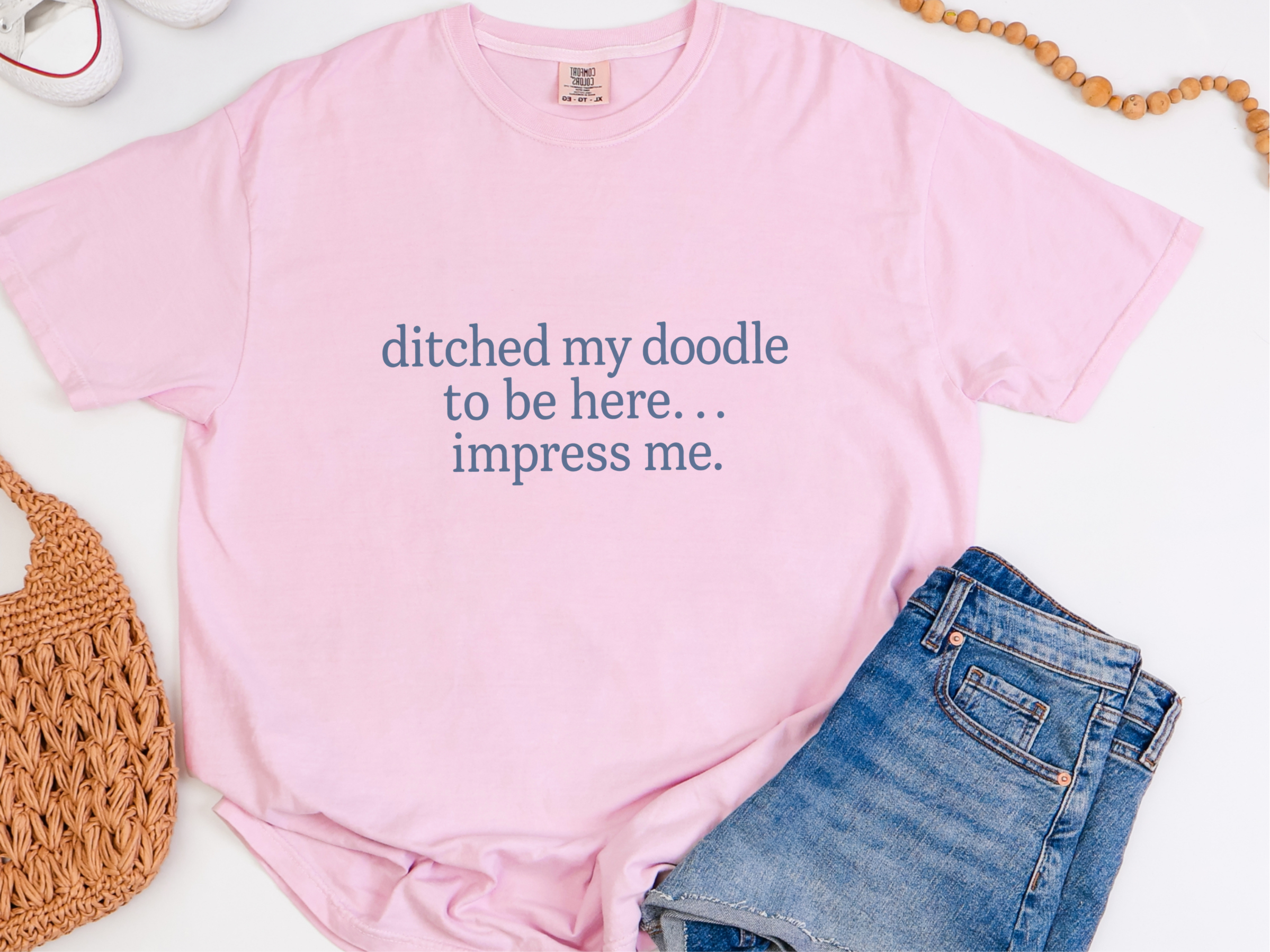 Ditched My Doodle Sarcastic Pet Parent Shirt Funny Dog Lover Tee