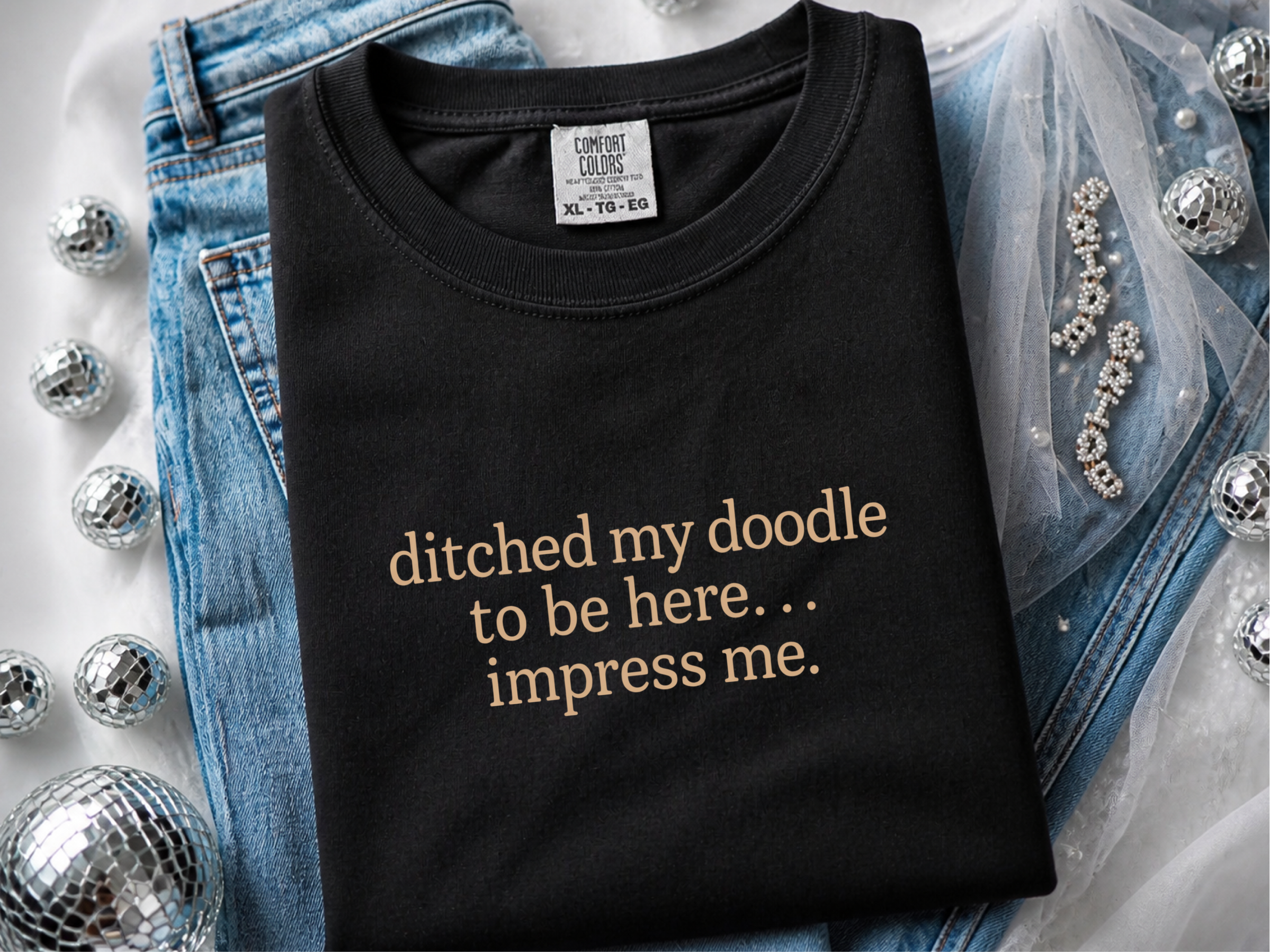 Ditched My Doodle Typography2 doodle dog shirt - photo 2