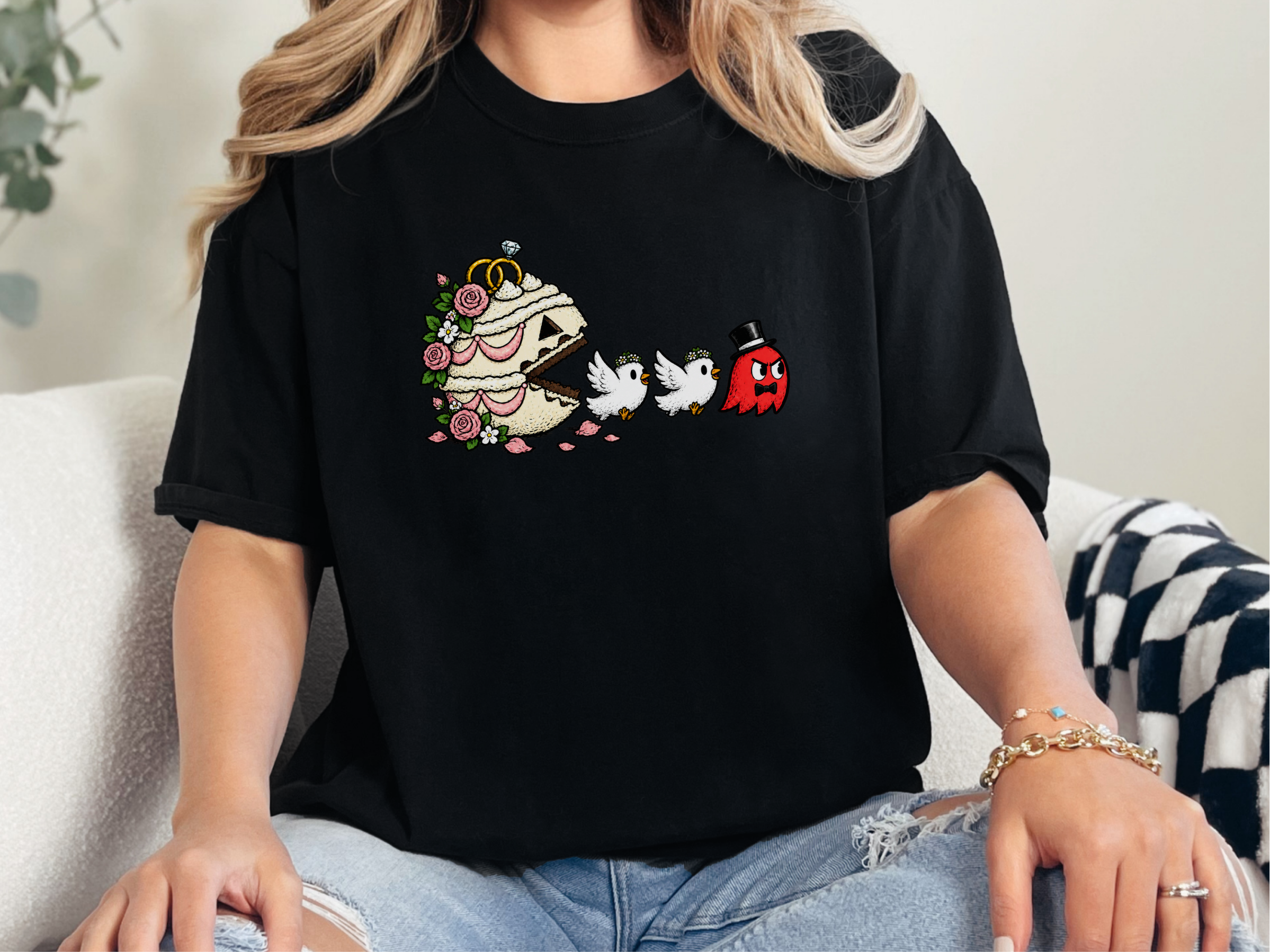 Wedding Cake Doves Arcade funny shirt - photo 3