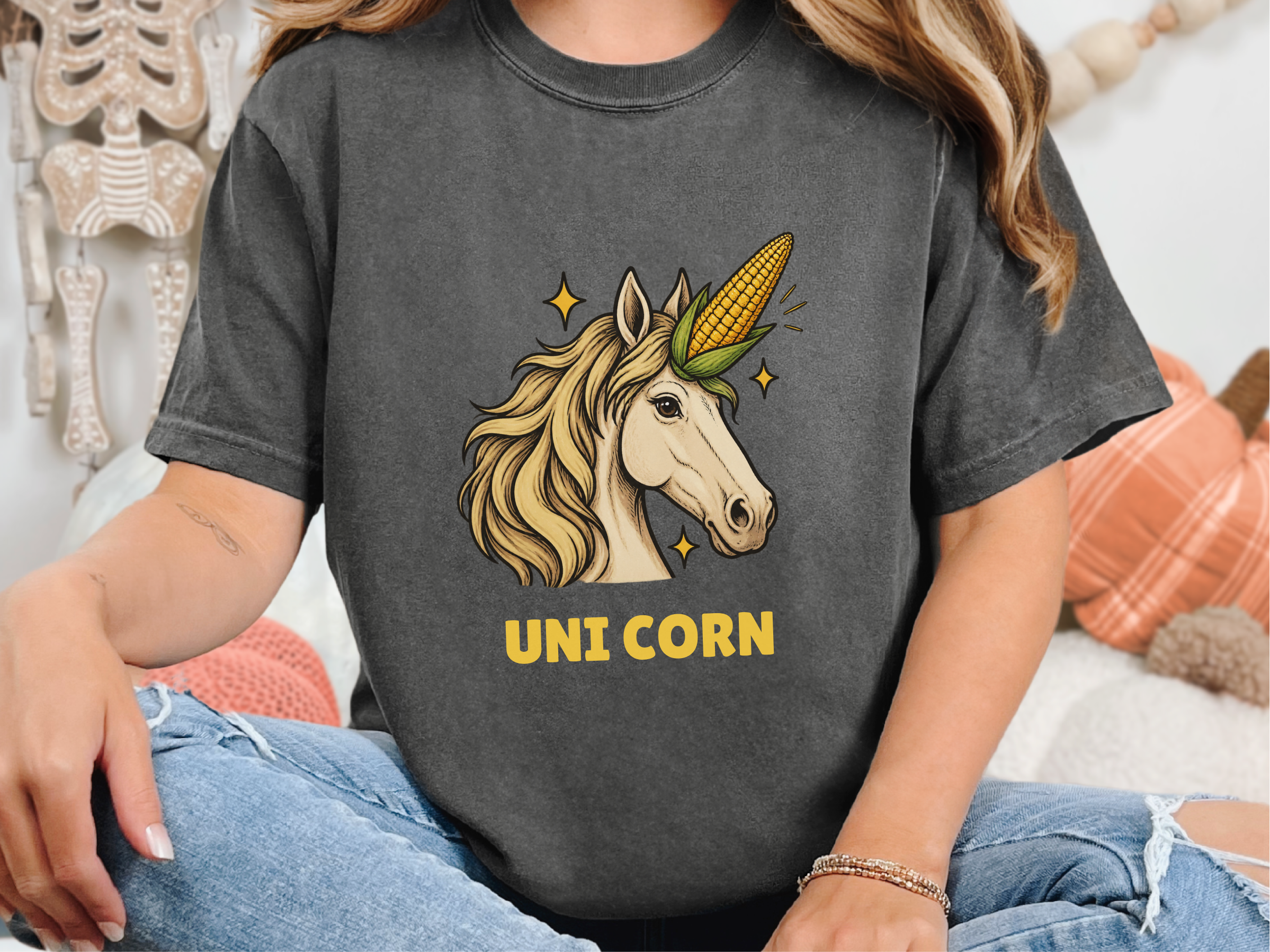 Uni Corn Horse Bust funny shirt - photo 3