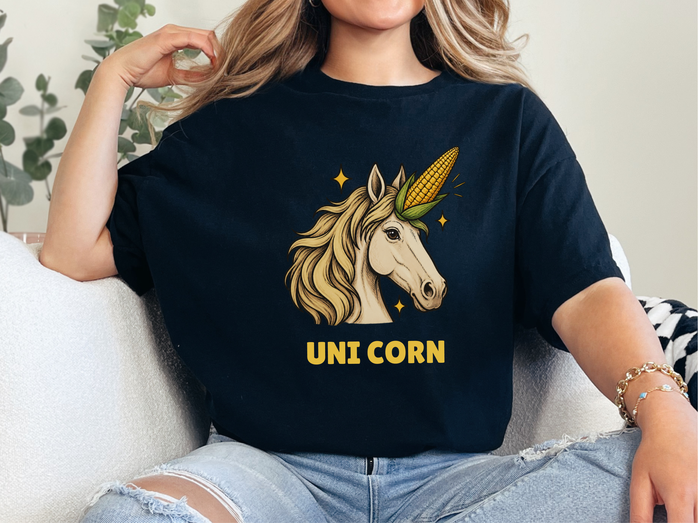 Uni Corn Horse Bust funny shirt - photo 2