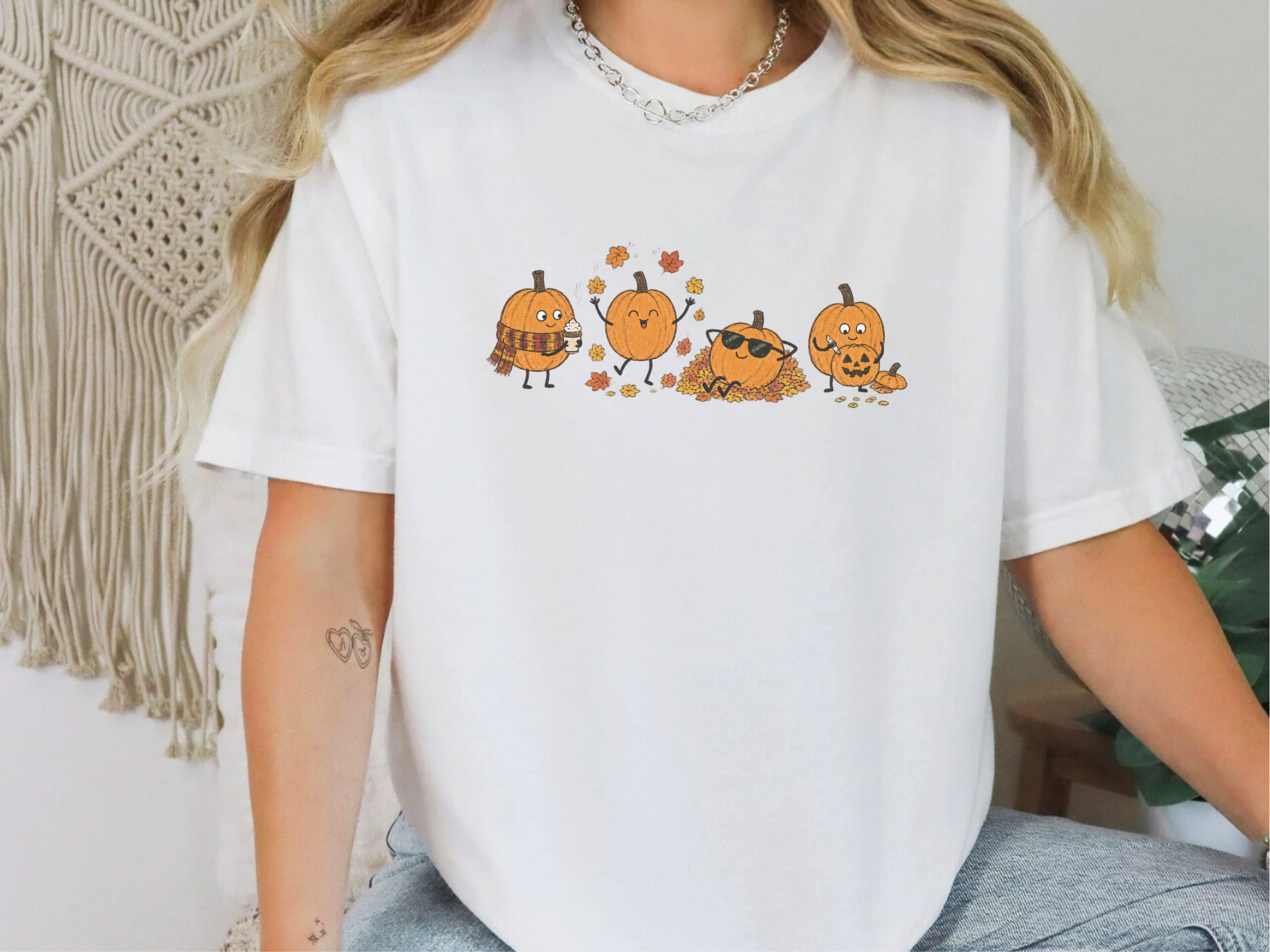 Funny Pumpkin Fall Activities doodle dog shirt - photo 1