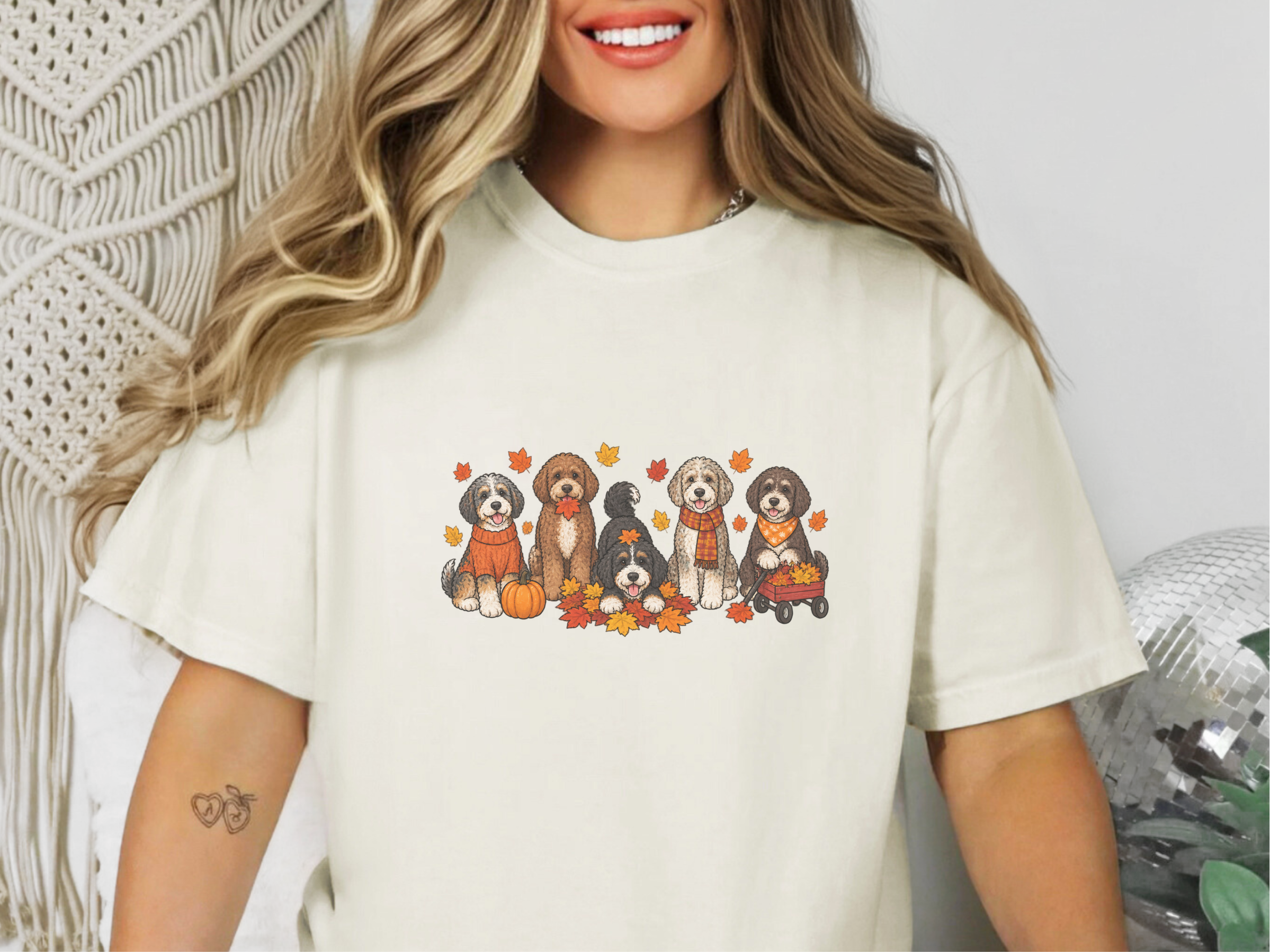 Aussiedoodle Fall Activities Lineup doodle dog shirt - photo 8