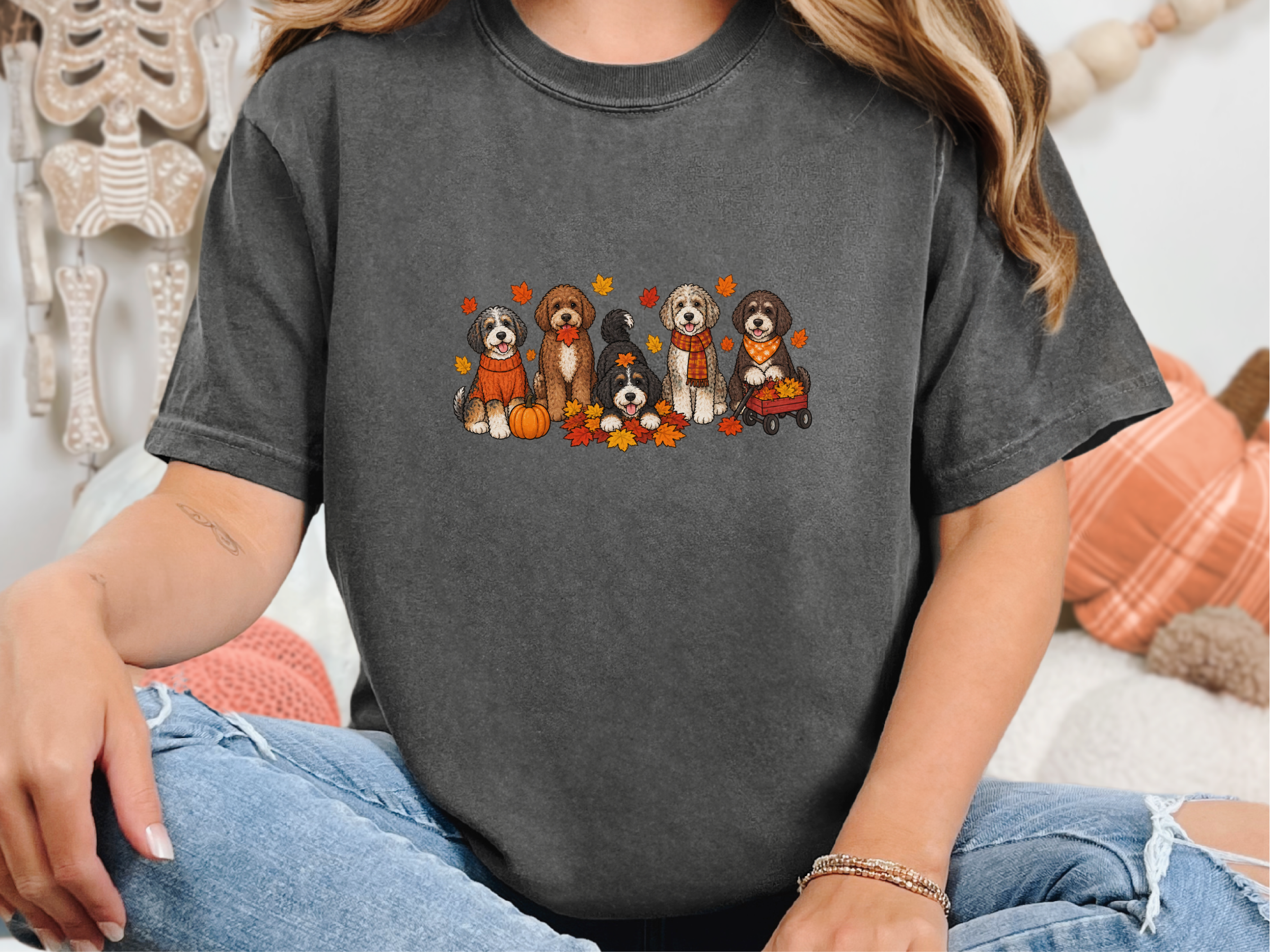 Aussiedoodle Fall Activities Lineup doodle dog shirt - photo 2