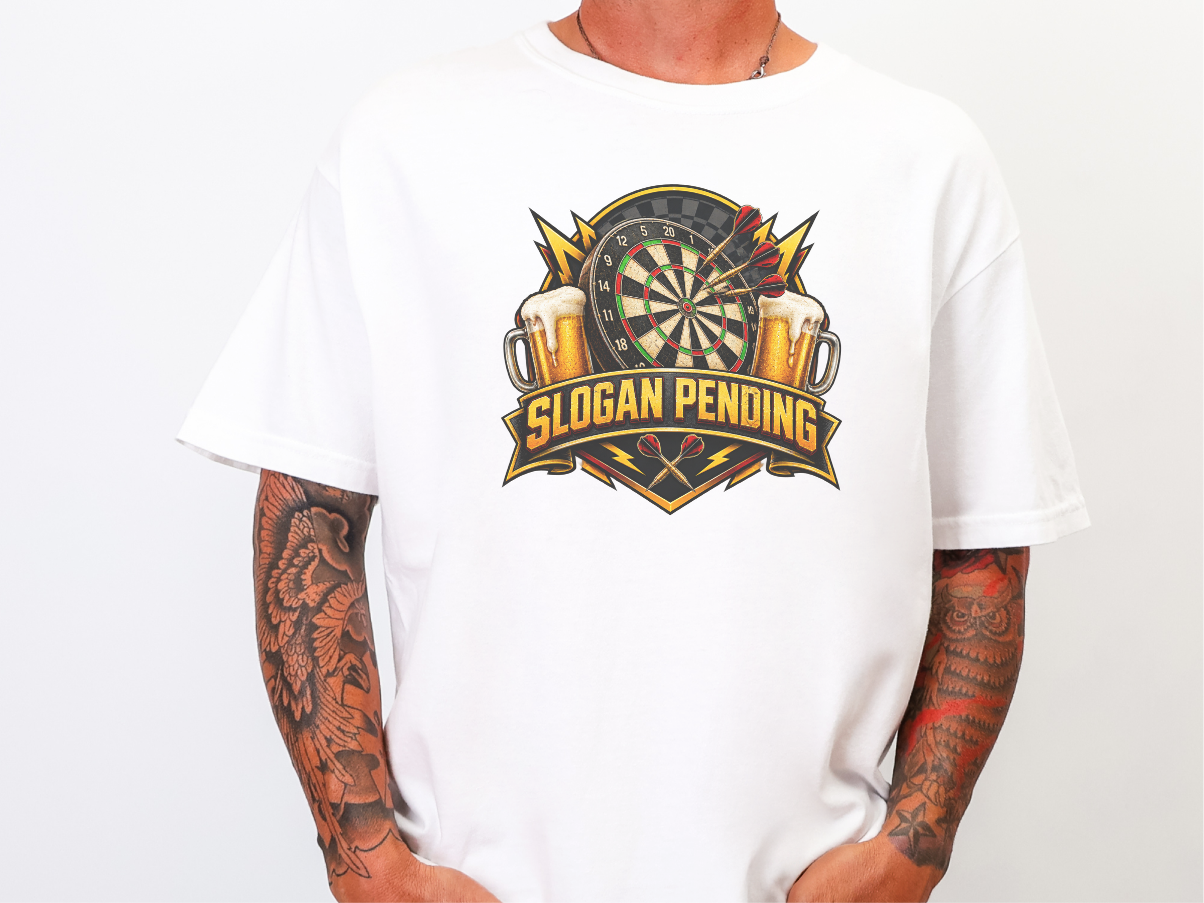Slogan Pending Darts And Beer