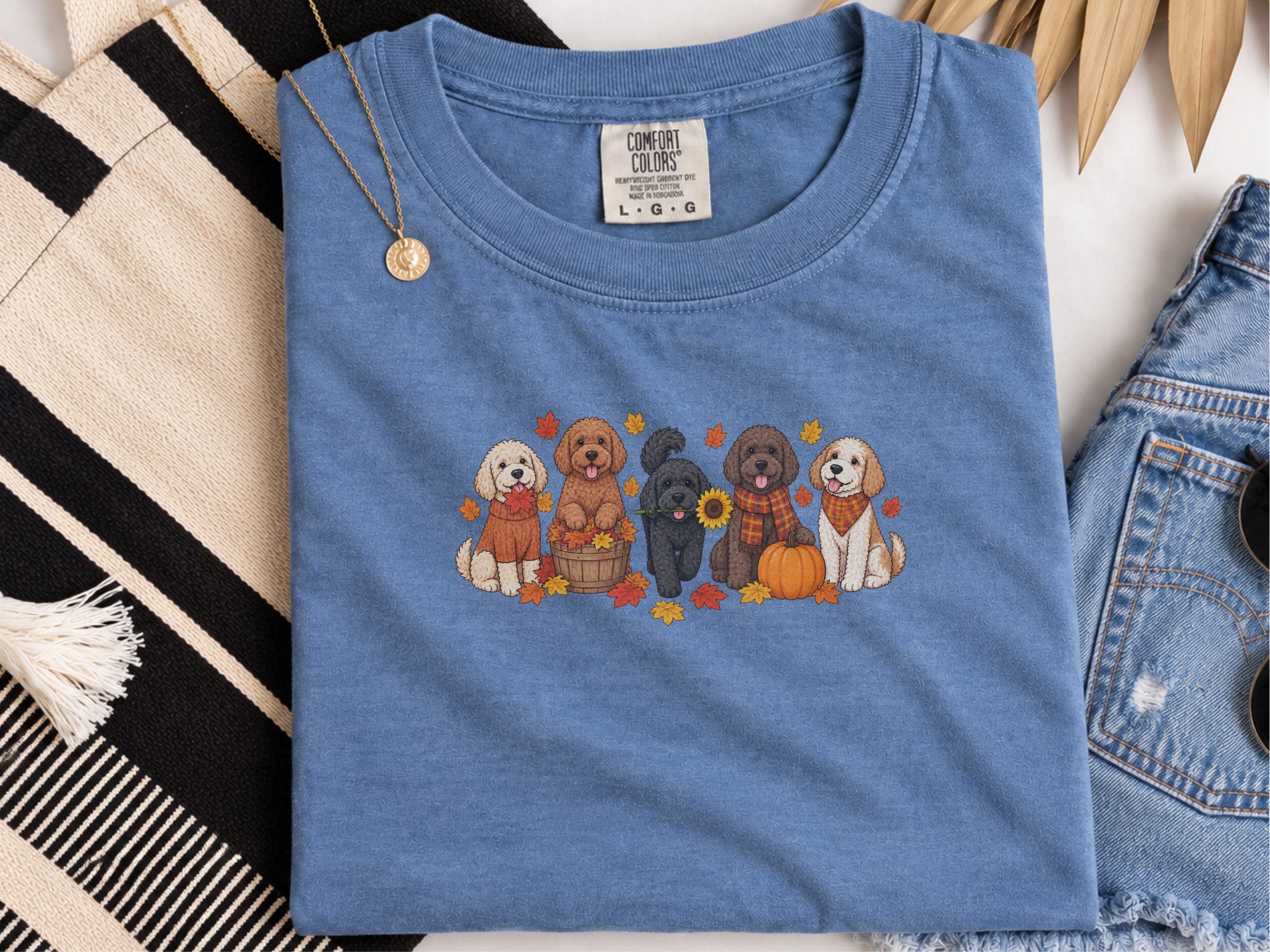 Autumn Cockapoo Dog Lineup doodle dog shirt - photo 5