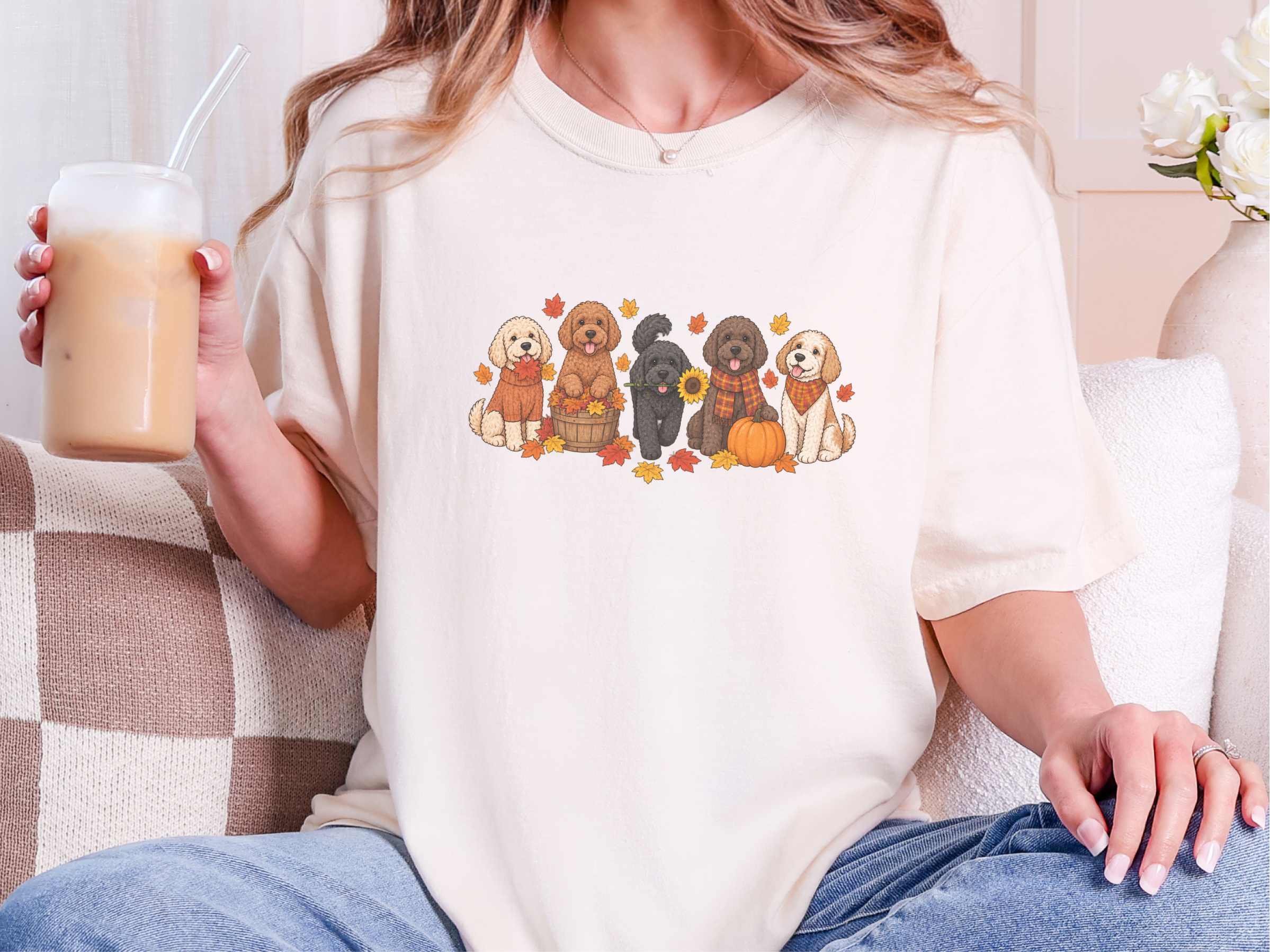 Autumn Cockapoo Dog Lineup doodle dog shirt - photo 8