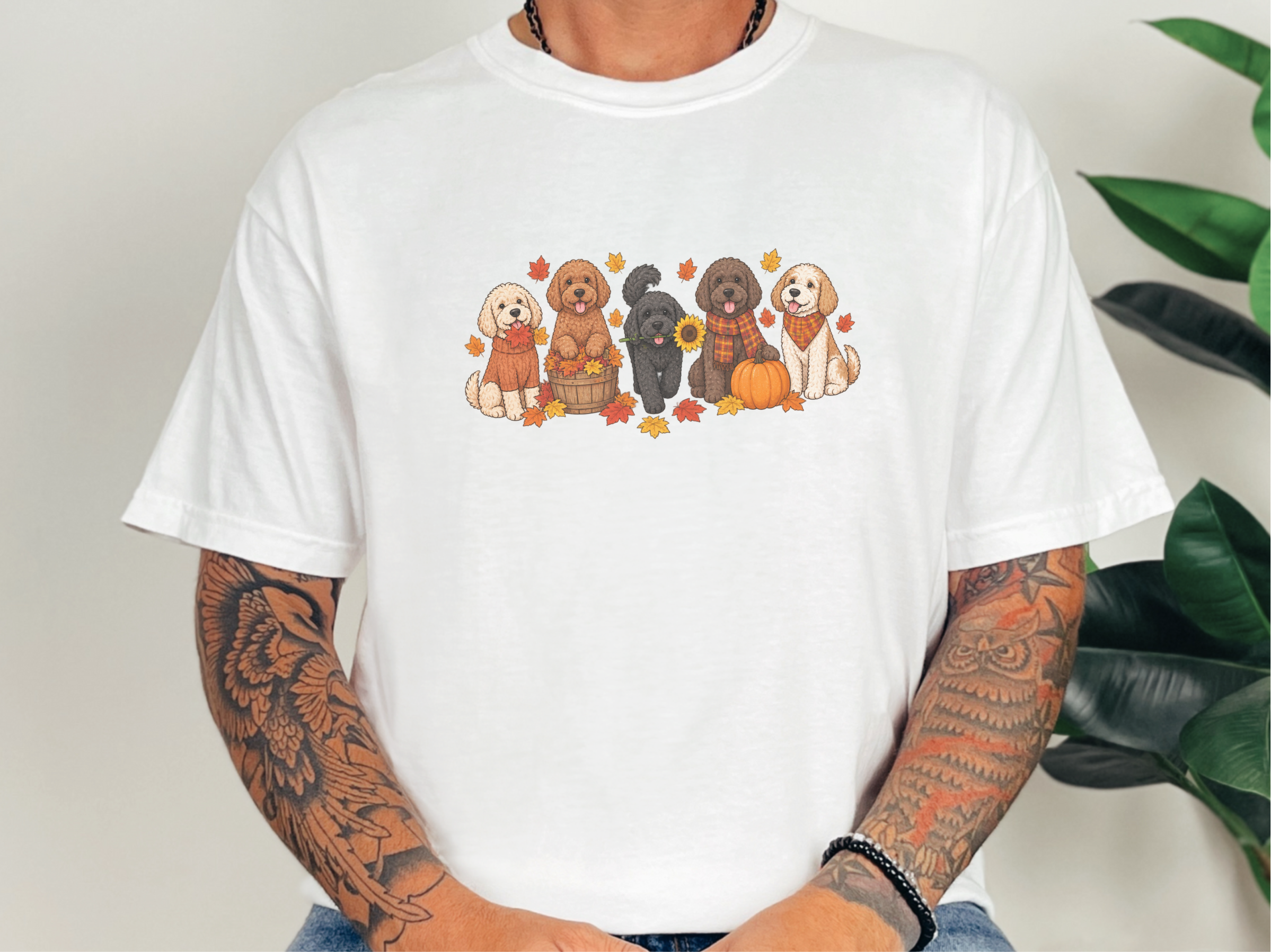 Autumn Cockapoo Dog Lineup doodle dog shirt - photo 2