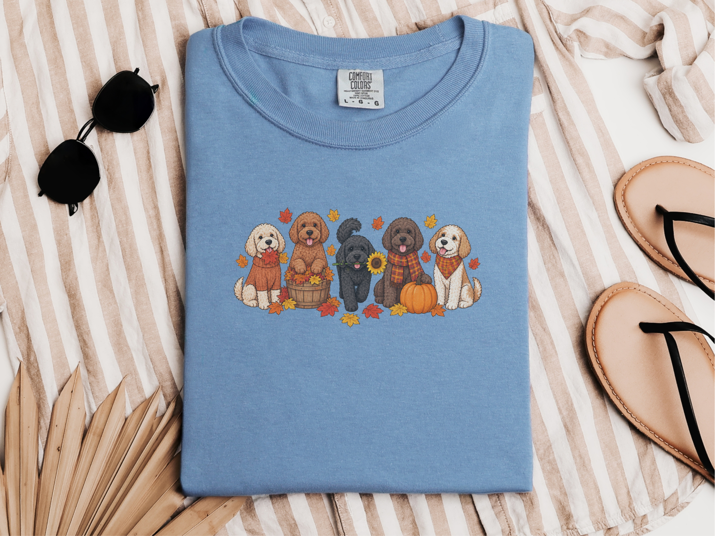Autumn Cockapoo Dog Lineup doodle dog shirt - photo 6