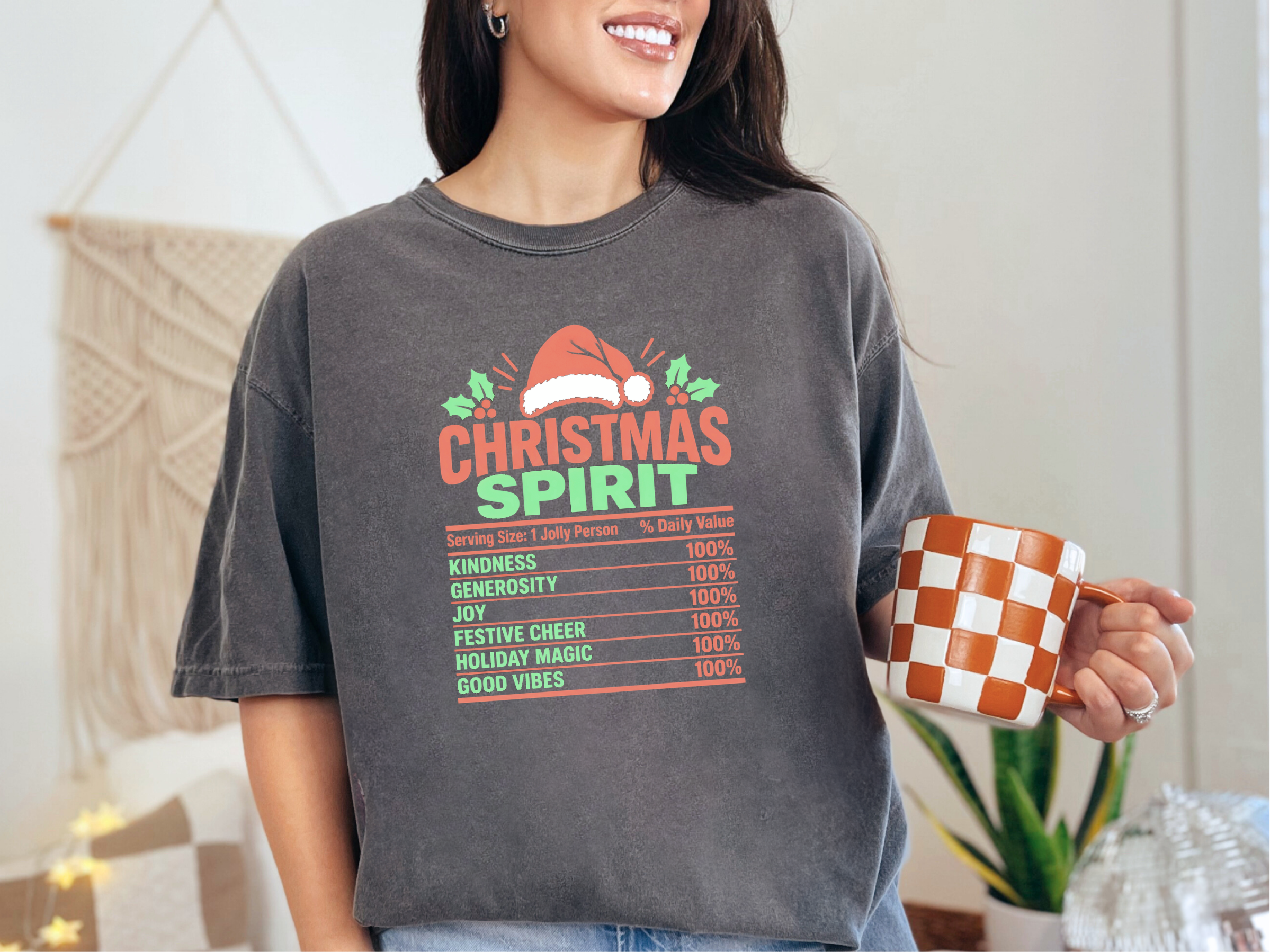Christmas Spirit Nutrition Label6 funny shirt - photo 3