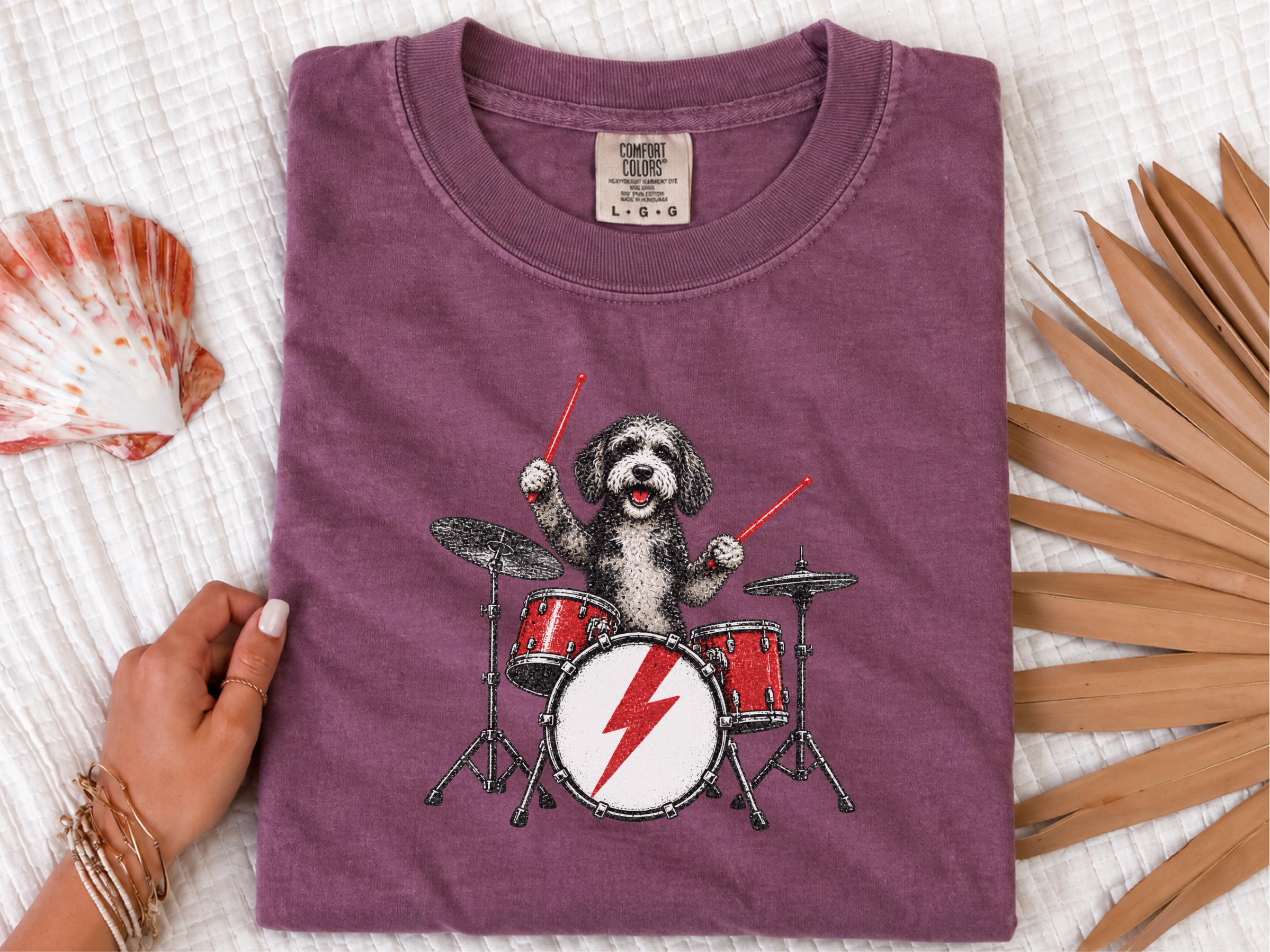 Aussiedoodle Rock Drummer Dog doodle dog shirt - photo 6